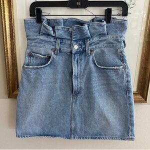 Agolde high waisted denim mini skirt